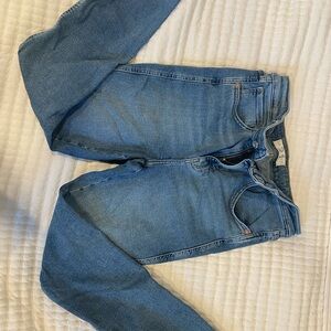 We The Free Blue Skinny Jeans with Faded Details